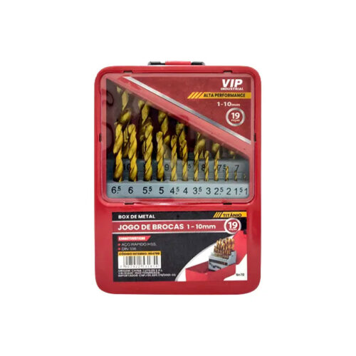 JG BROCA ACO RAPIDO TITANIO 1.0 A 10.0MM VIP 19PCS