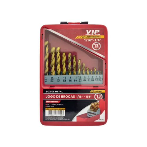 JG BROCA TITANIO 1/16 A 1/4 13PCS VIP