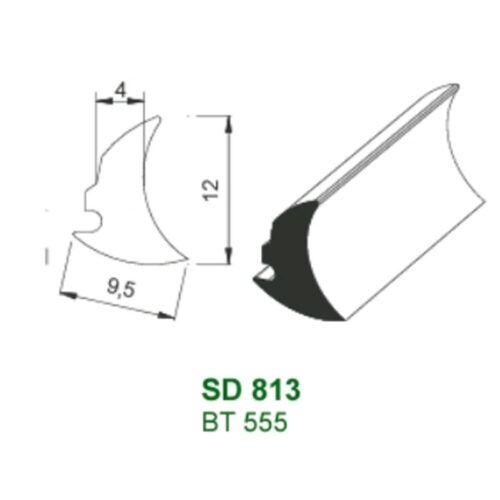 BORRACHA VEDACAO  GUA SD 813 PRETA 50MTS FIXA