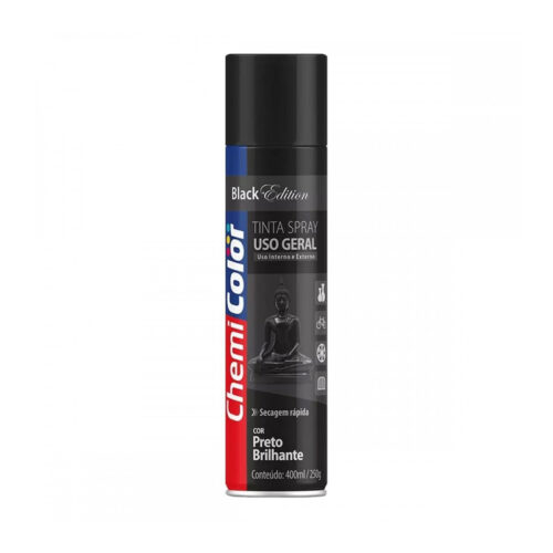 TINTA SPRAY CHEMICOLOR GERAL PRETO B 400ML