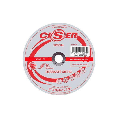DISCO DESBASTE ACO CISER SPECIAL 230X6,4X22