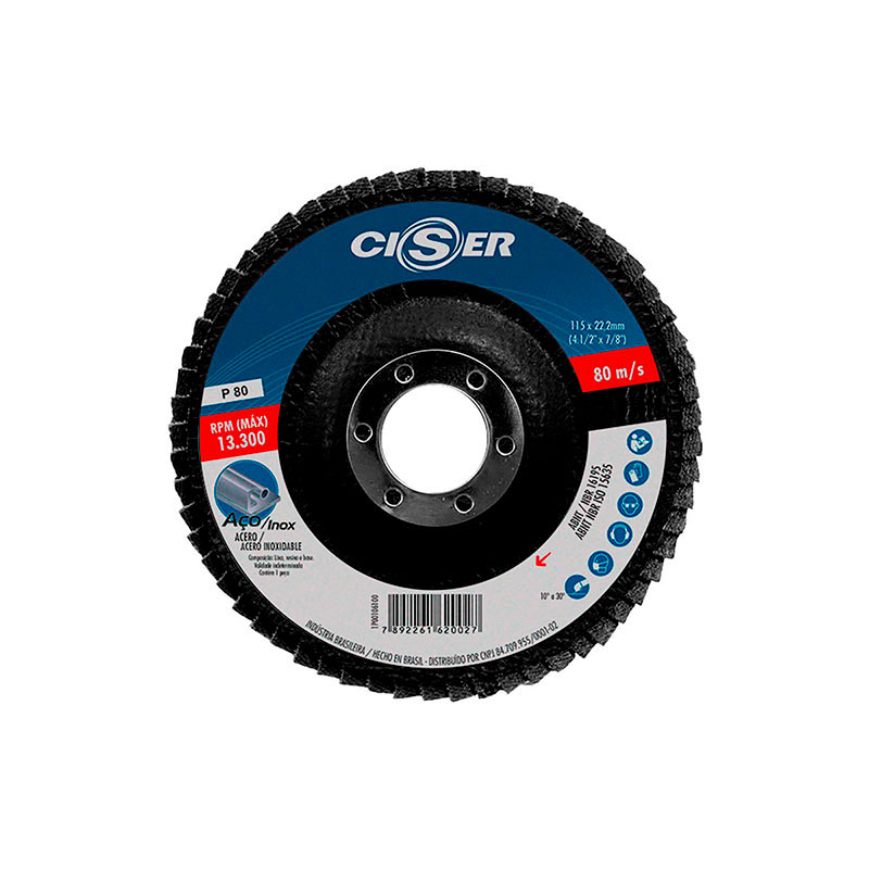 DISCO FLAP G80  FIBRA CISER STD 115MM