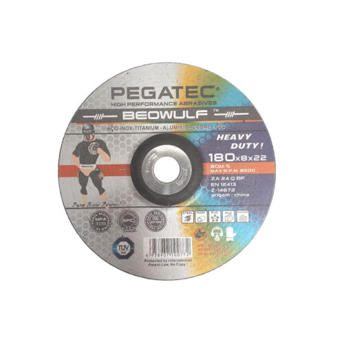 DISCO DESBASTE ACO BEOWULF 180X8,0X22 PEGATEC