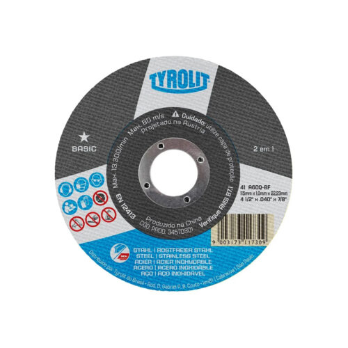 DISCO CORTE 41C TYROLIT 115X1,0X22,23 BASIC 060Q-BF