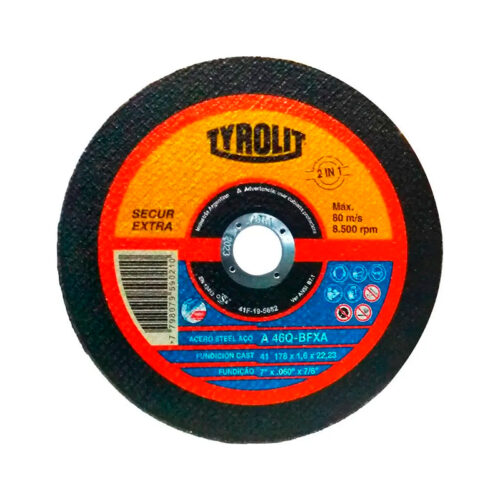 DISCO CORTE TYROLIT 178X1,6X22,23 A46Q-BF SECUR