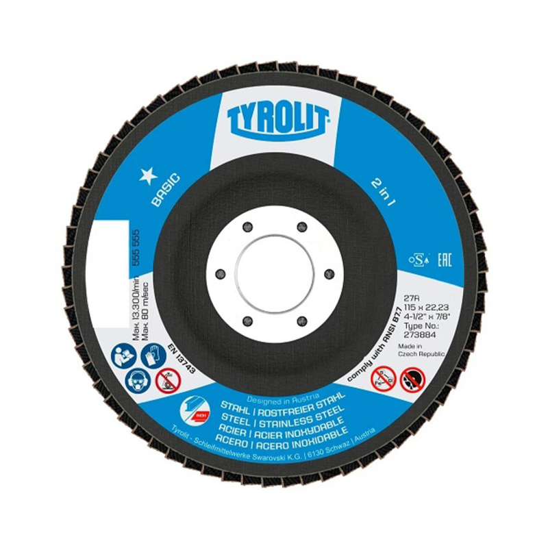 DISCO FLAP TYROLIT 27CLA 115X22,23 ZA120Q-B