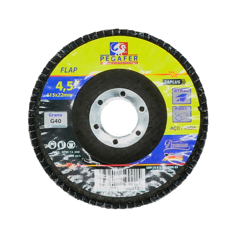 DISCO FLAP G120 FIBRA PEGATEC ZR 115MM AZULFORCE