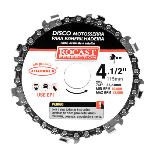DISCO MOTOSSERA P/ ESMERILHADEIRA 115X22,23 ROCAST
