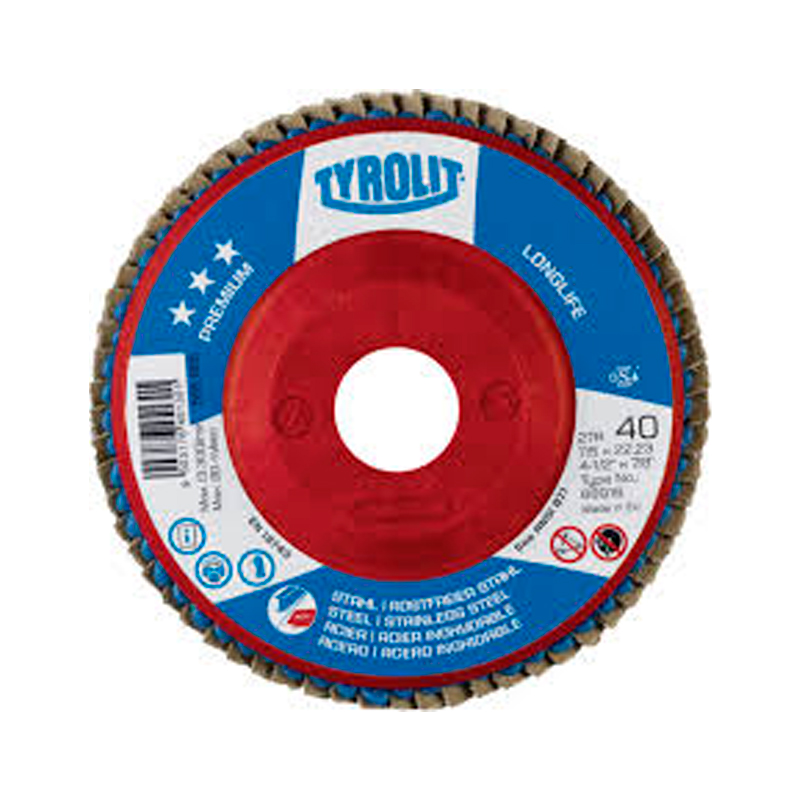 DISCO FLAP RETO NYLON G80 115MM ZA80 B LONG LIFE TYROLIT