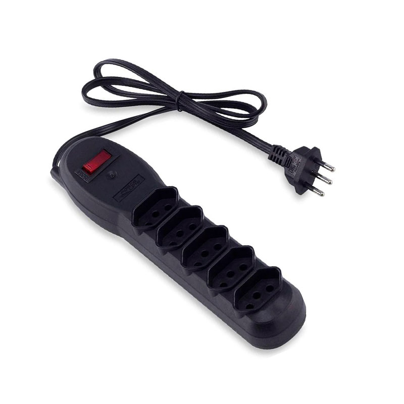 FILTRO DE LINHA ELETR C/FUSIVEL 5TOM. PRETO