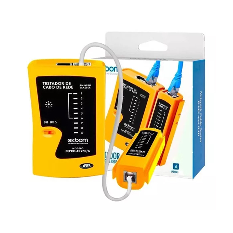 TESTADOR CABO DE REDE RJ45RJ11 EXBOM