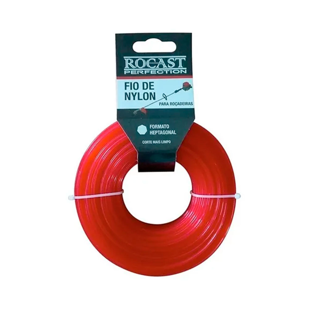 CABO FIO DE NYLON 2.4MM P/ROCADEIRAS C/ 30M ROCAST