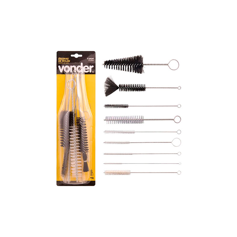 KIT ESCOVAS NYLON C/9 VONDER