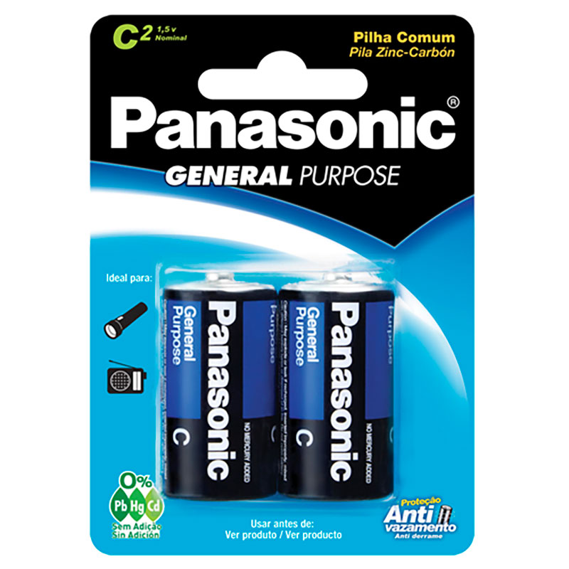 PILHA PANASONIC COMUM MD C2  C/02