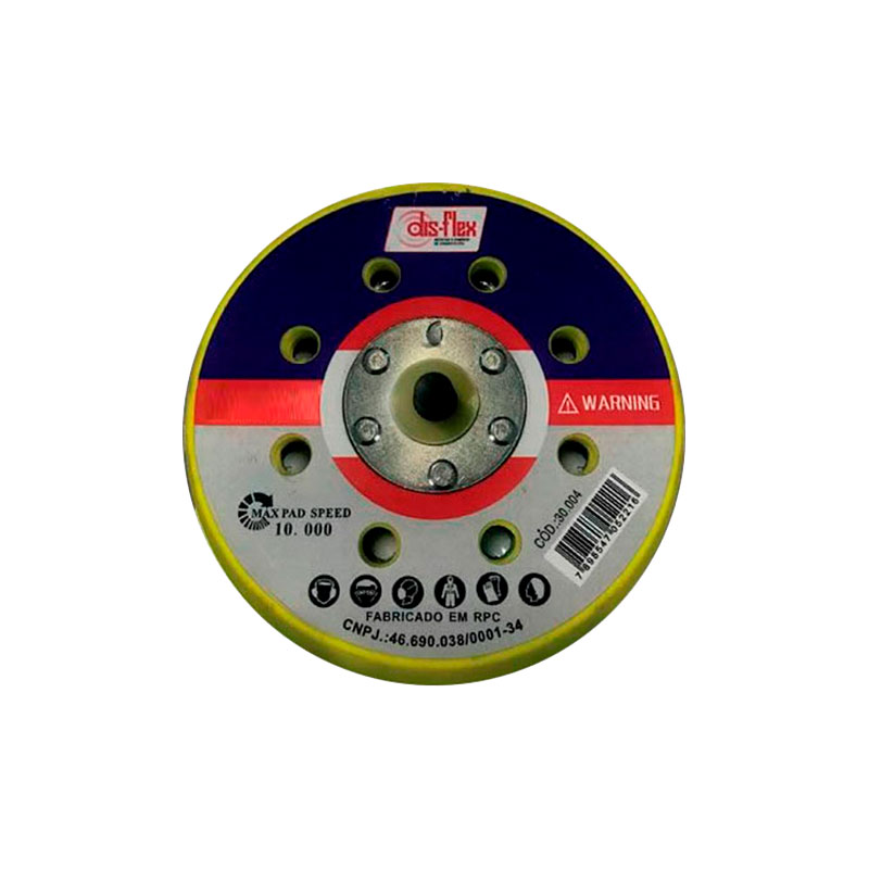 SUPORTE P/ DISCO DE LIXA VELCRO 150MM DISFLEX