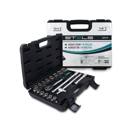 JG SOQUETE STELS 1/2 18 PCS&nbsp;&nbsp;&nbsp;