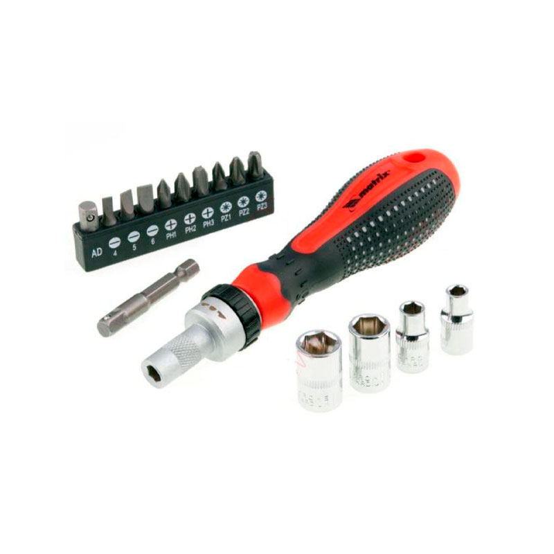 CHAVE REVERSIVEL KIT BITS E SOQUETES 16PCS MTX
