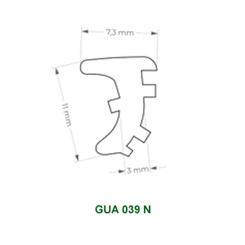 BORRACHA VEDACAO GUA 039N PRETA 50MTS FIXA