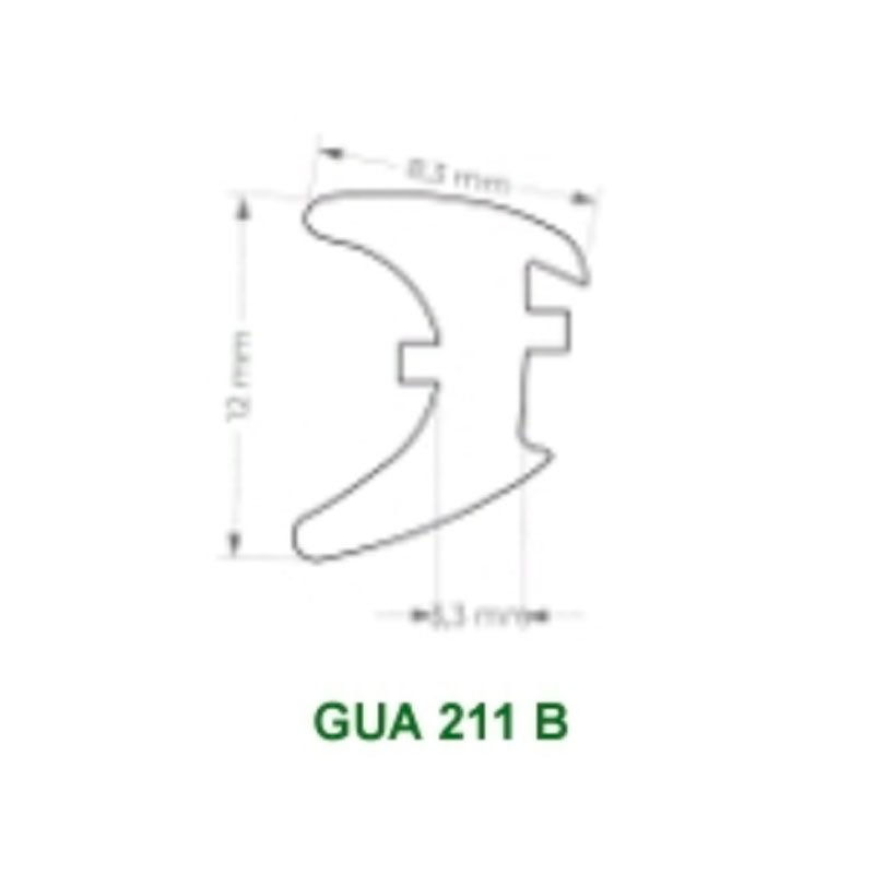 BORRACHA VEDACAO GUA 211B CINZA 50MTS FIXA