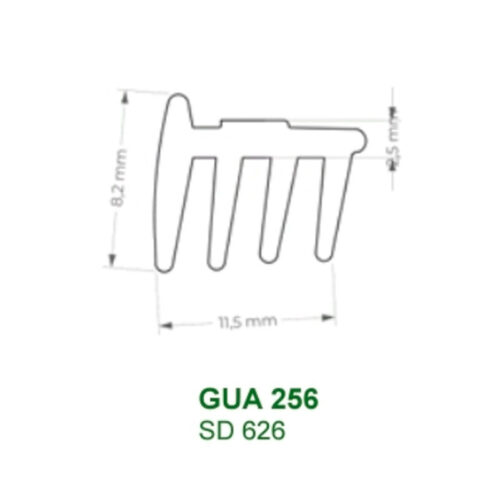 BORRACHA VEDACAO GUA 256 PRETA 50MTS FIXA
