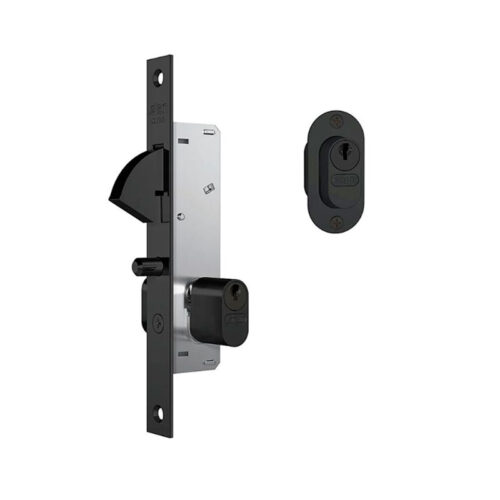 FECH PORTA CORRER 902 AISI 304 EXT PRETO STAM