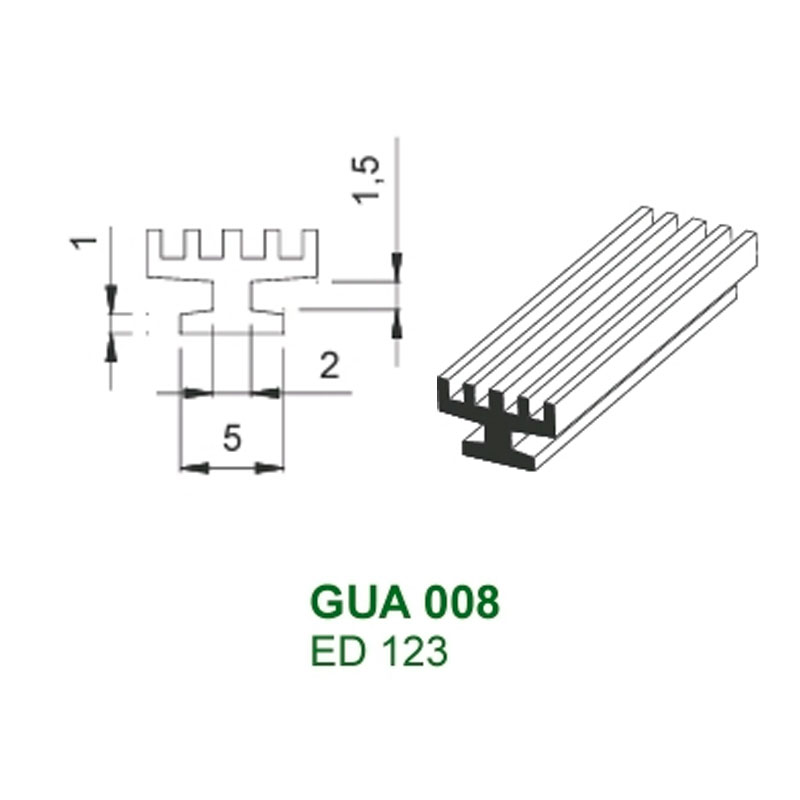BORRACHA VEDACAO GUA 008 PRETA 50MTS FIXA