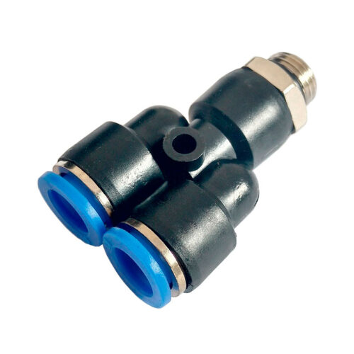 CONEXÃO RAP. PNEUM. Y 8MM R. MACHO CENTRAL 1/4