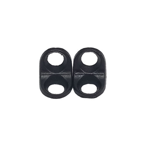 CANTONEIRA 2 FUROS MACIÇA PRETA FIXA