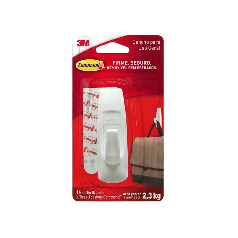 GANCHO ADESIVO 3M COMMAND BRANCO G