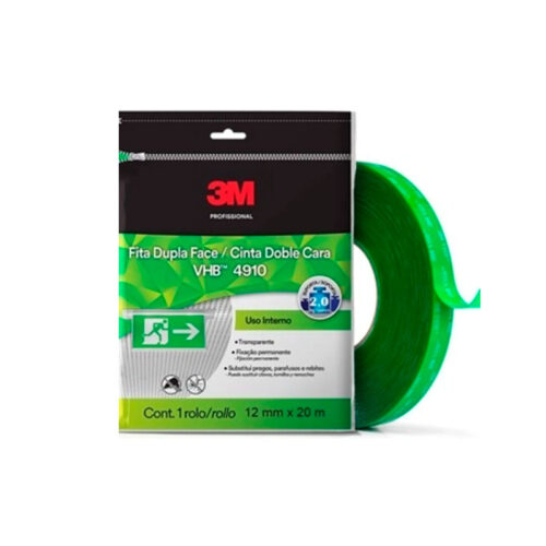 FITA DUPLA FACE VHB TRANSP. 12MMX 20MT 3M