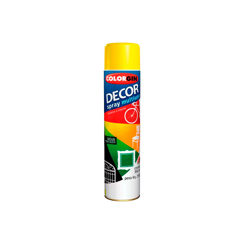 TINTA SPRAY COLORGIN DECOR AMARELO 360ML