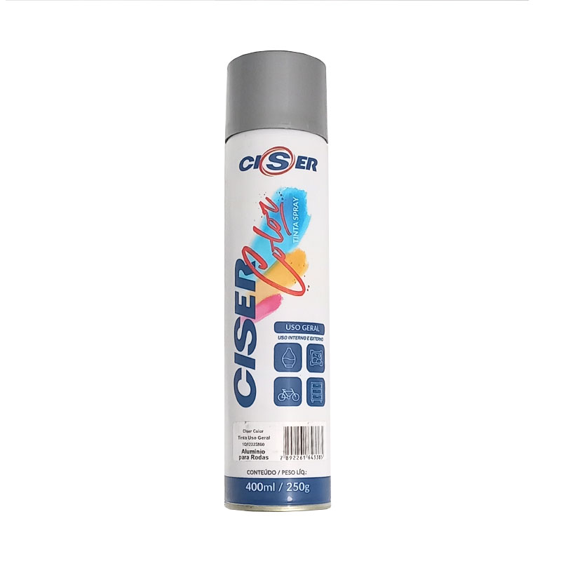 TINTA SPRAY CISER UG AL P/RODAS 400ML/250G