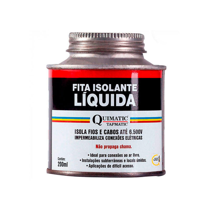 FITA ISOLAN. LIQUIDA PRETA QUIMATIC 200ML