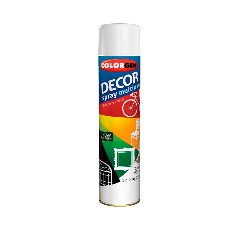 TINTA SPRAY COLORGIN DECOR BRANCO FOSCO 360ML