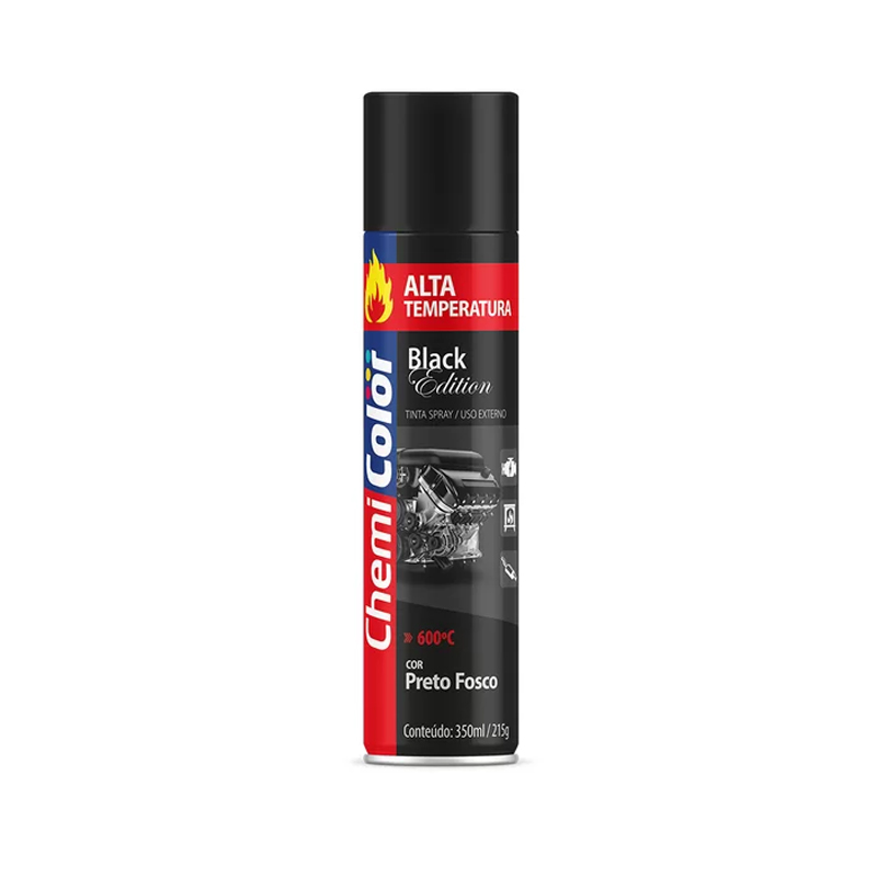 TINTA SPRAY CHEMICOLOR ALTATEMP. PRETO F 350ML