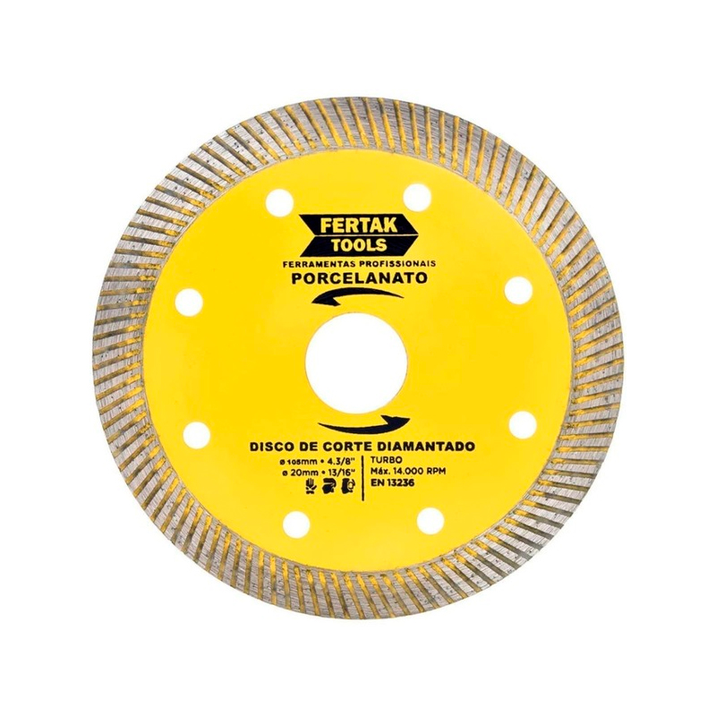DISCO DIAM TURBO PORCELANATO 105X20X1,2 MM FERTAK